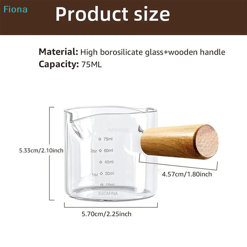 ✔75ml Double Spout Glass Espre - Espresso Shot Glass 评论和价格